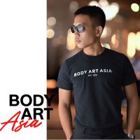 เสื้อยืด Body Art Asia สีดำคอกลม Ultra Zoft Cotton(นุ่ม) 100% Cotton No.20 (Microbrush)