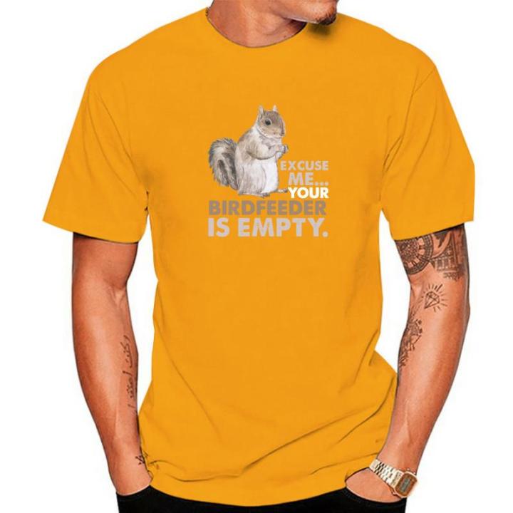 squirrel-excuse-me-your-birdfeeder-is-empty-t-shirt-top-t-shirts-classic-preppy-style-cotton-men-tops-shirt-simple-style