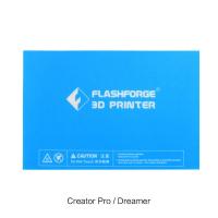 5Pcs 232X154mm Flashforge Creator Pro/dreamer/dreamer NX 3D เครื่องพิมพ์สีฟ้าอุ่นเทปพิมพ์สติกเกอร์สร้างแผ่นเทป