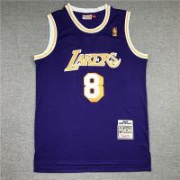 ยอดนิยม 【10 สไตล์】เสื้อกีฬาบาสเก็ตบอล ลายโลโก้ NBA jersey Los Angeles Lakers No.8 KOBE สีม่วง สไตล์เรโทร