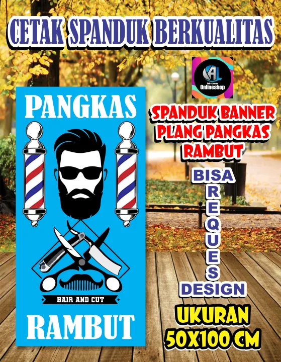 Spanduk Banner Berdiri Pangkas Rambut Plang C Lazada Indonesia 