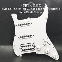 SSH-Coil Membelah Gitar Elektrik ST A Pickguard dengan สวิตช์แยกขดลวด OnOn dengan Prewired Scratchplate