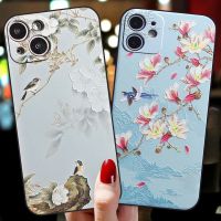 3D Emboss Flower Coque 14 Pro Max Phone Cases For iPhone 11 14 Plus 13 Pro 12 Mini XS Max Case XR X 6 6S 7 8 Plus SE 2020 Cover