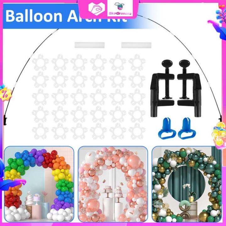 Table Balloon Arch Kit Adjustable Balloon Garland Stand with Desk Clips