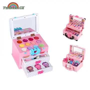 Cheap Girls Makeup Kit Kids Make Up Set Real Cosmetics Play Set with Travel  Cosmetic Case Washable Party