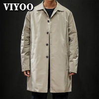 M-5XL ขนาดใหญ่แจ็คเก็ตของผู้ชายฤดูใบไม้ผลิเดี่ยวหน้าอกขนาดยาวชาย T Rench Coat ชายสีกากี T Rench Coat เสื้อกันลมเสื้อคลุม