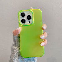 YOUCUN เคสซิลิโคนนิ่มสีด้านเลเซอร์สีสันสดใสสุดหรูสำหรับ iPhone 14 PRO MAX 13 12โปร่งใสปกป้องด้านหลัง