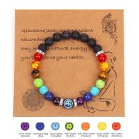 【CW】 7 Chakra Stone Bead 12 Constellation for Men Reiki Healing Anxiety ！