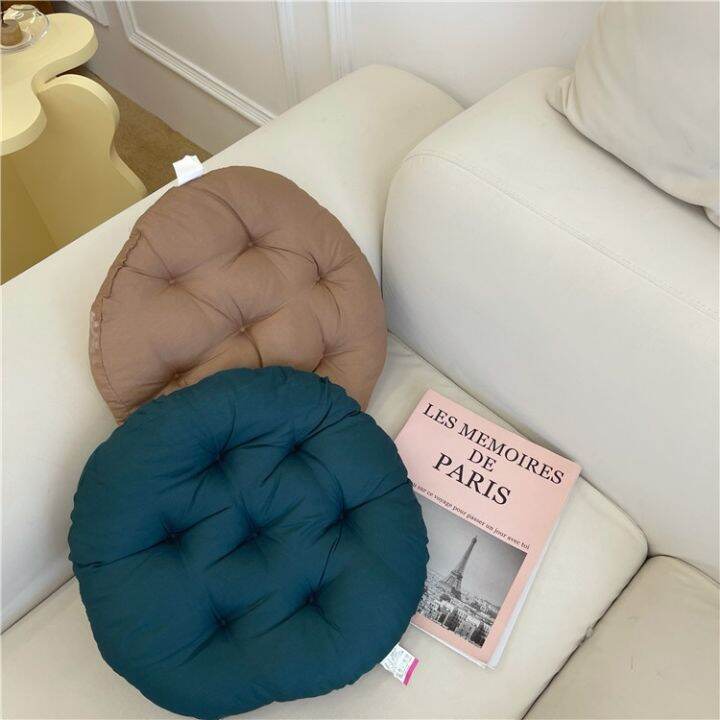 ins-style-simple-solid-color-round-cushion-morandi-color-fart-cushion-dengzi-sedentary-student-office-dormitory-cushion