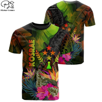 New 2023 Kosrae Fashion Polynesian Men/Women Hibiscus T-Shirts 3D Print Summer T-Shirt Short Sleeve Colorful Style-6 {in store}