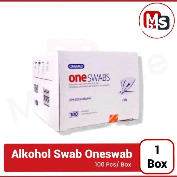 ALKOHOL SWABS ONESWAB TISUE ALCOHOL ISI 100 PER BOX | Lazada Indonesia