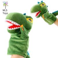 ของเล่นนุ่มรูปฉลามของเล่นเพื่อการศึกษาหมี Boneka Jari Tangan น่ารัก MLS ของเล่นยัดไส้หมีแพนด้าของเล่นยัดไส้ Boneka Jari Tangan มือหุ่นกระบอกรูปสัตว์