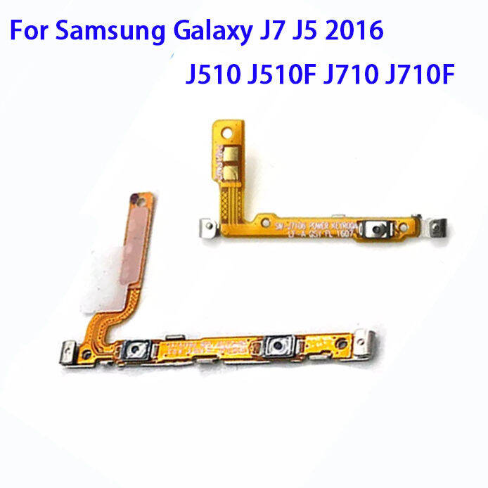 คุณภาพสูงต้นฉบับสำหรับ-samsung-galaxy-j7-j5-2016-j510-j510f-j710-j710f-สวิตช์ปุ่มปรับระดับเสียงอะไหล่สายเคเบิลเฟล็กซ์ปุ่มเปิดปิด