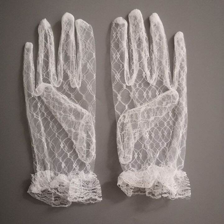 Bride Gloves Short Gauze Wedding Dress Photo Taking Etiquette