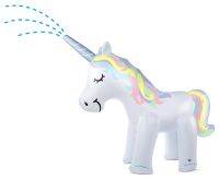 ห่วงยางยูนิคอร์น สีพาสเทล สามารถพ่นน้ำออกได้ Inflatable Water Spray Giant Unicorn By Float Me Summer