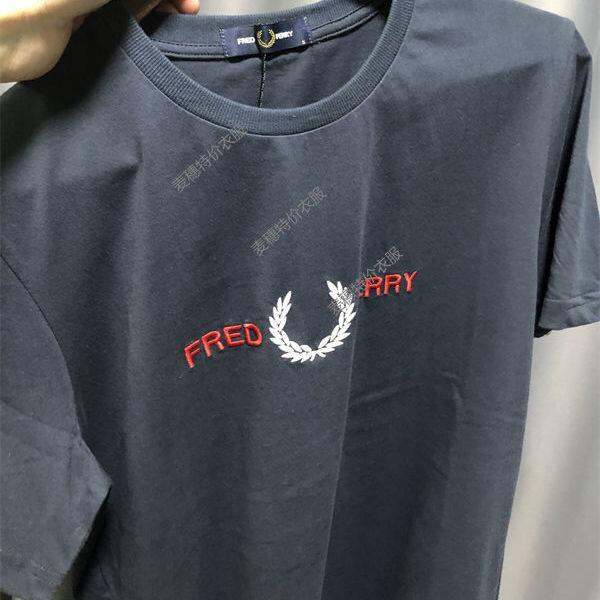 fred-perry-fp-เสื้อยืดสำหรับทั้งหญิงและชายหนามข้าวสาลี-เสื้อยืดแขนแขนสั้นคอกลมผ้าฝ้ายขนาดใหญ่โปโลระงับกลิ่นกายย้อนยุคอุปกรณ์อินเทรนด์