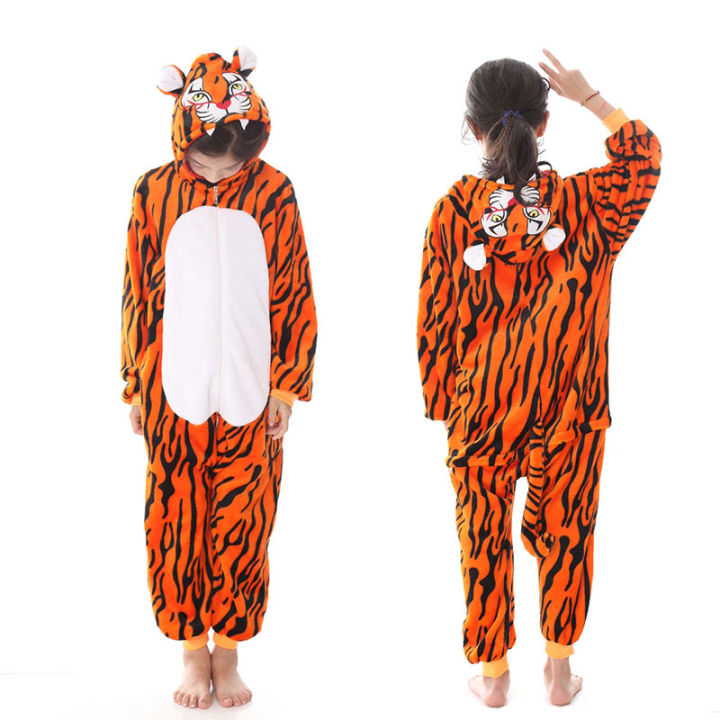 ใหม่เด็กชุดนอน-onesies-สัตว์สิงโตแพนด้าเสือชุดนอนสำหรับเด็ก-kigurumi-ตะเข็บ-j-umpsuit-3-12years-คลุมด้วยผ้าเด็กชุดนอน