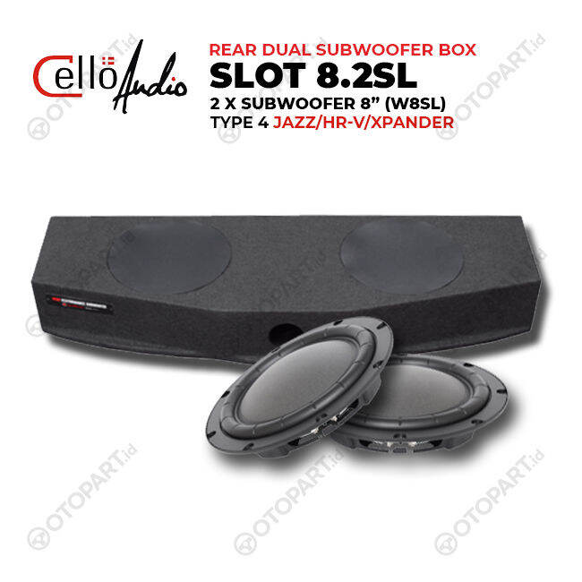 Double Subwoofer Box 8″ inch Cello SLOT8.2SL XPANDER/HRV/JAZZ/RAIZE