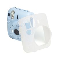 สำหรับ Fujifilm Instax Mini 12เคสซิลิโคนนิ่มที่เก็บกระเป๋ากล้อง (สีชมพูแวววาว)