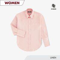 À NOUS - WOMEN SHIRT - Classic Fit - Linen (Peach Puff) / เสื้อเชิ๊ต ตัวหลวม ผ้าลินิน สีชมพู