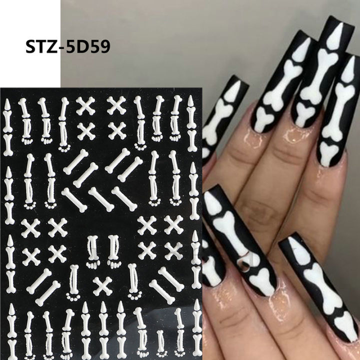 beautymalls-nail-art-ลายน้ำสติ๊กเกอร์ฮาโลวีนฟักทองแมงมุมเว็บเล็บสติ๊กเกอร์ลายน้ำเล็บสติ๊กเกอร์