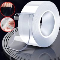 ◇⊕✽ 5/3/1M Super Strong Double Sided Adhesive Tape Washable Reusable Waterproof Transparent double tape Suit for Kitchen Bathroom