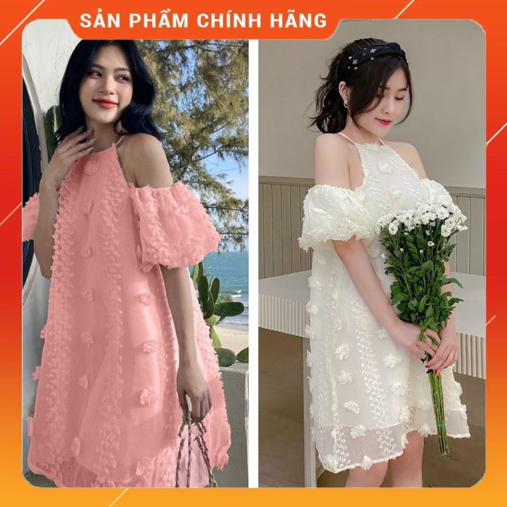 Váy bầu thời trang cổ yếm-đầm bầu cao cấp freesize từ 45 đến 70kg ...