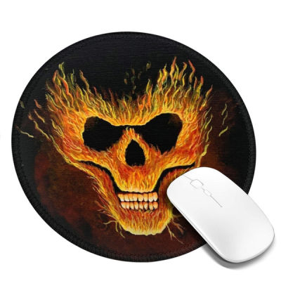 Skull Skeleton Grim Reaper Round Mouse Pad