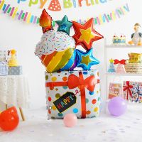42IN Extra Large Gift Box Cake Aluminum Film Balloon Balloons