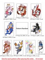 10 Sheet Temporary Tattoos Stickers Cartoon Cosplay Cat Waterproof Lifelike Fake Tattoo Lasting 1-5 Days Stickers