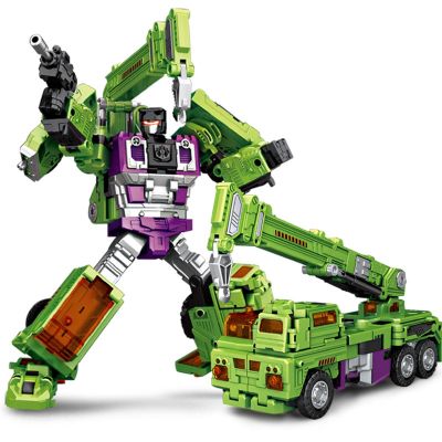 โมเดลของเล่นเด็กตะขอเครนรถตักกู้ภัยตุ๊กตาขยับแขนขาได้อนิเมะสำหรับเด็กผู้ชายแปลงร่างเป็น G1รถหุ่นยนต์
