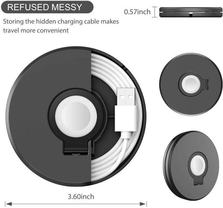 เหลือ-199บ-คูปองใต้สินค้า-moov-qs-01-ที่เก็บแท่นชาร์จ-สายแท่นชาร์จ-ที่เก็บสายชาร์จ-สำหรับนาฬิกา-iwatch-charging-stand-cable-winder-dock-ที่เก็บสายสมาร์ทวอช