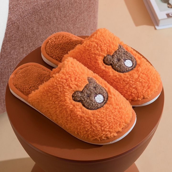รองเท้า-หมี-bear-พื้นเทา-รองเท้า-culs-japan-หน้าหมี-รองเท้าญี่ปุ่น-รองเท้าใส่ในบ้าน-พื้นยาง-กันลื่น-slipper-รองเท้าขนฟู-รองเท้าหมีนุ่ม-รองเท้าหมี
