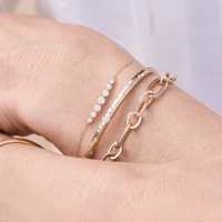 Gorgeous S925 Sterling Silver Bracelet With Floating Diamond, Perfect Gift For Her