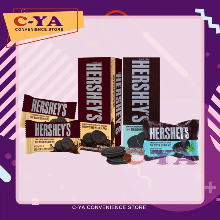 Hershey's Choco/Mint Cream Filled Cookie Sandwich 100g Lazada PH