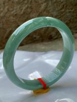 zheru Jewelry Natural Burmese Emerald Light Green 54mm-64mm celet Elegant Princess Jewelry Best Gift for Mom and Girlfriend