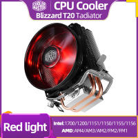 Cooler Master T20 CPU Cooler 2 ท่อความร้อนเสียงรบกวนต่ำหม้อน้ำสำหรับ LGA115X/1200/1700 AMD AM4/AM3 95.5 มม.เงียบระบายความร้อนพัดลม LED สีแดง-kxodc9393