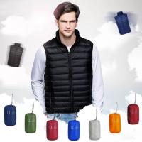 ZZOOI Ultra Light Down Parkas Men Winter White Duck Down Vest Men Stand Collar Short Style Down Coat Keep Warm Waistcoat Dropshipping