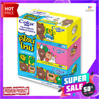 เซลล็อกซ์ พิวริฟาย กระดาษเช็ดหน้า ไลน์เฟรนด์ 140 แผ่น x 3 กล่องCellox Purify Line Friend Facial Tissue 140 sheets x 3 Bo