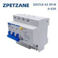 DZ47LE-63สวิตซ์ขนาดเล็ก3P + N 400V เบรกเกอร์ป้องกันการรั่วซึมชิ้นส่วนวงจรไฟฟ้า MCB แบบแมนนวล