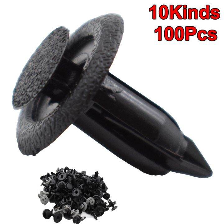 100PCS Car Trim Body Clips Kit Rivet Retainer Door Panel Bumper Plastic