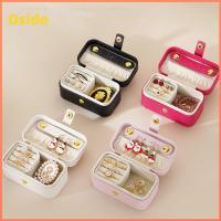 OSIDE หนังพียู กล่องเครื่องประดับอัญมณี แบบพกพาได้ เคสฝาพับ กล่องแสดงสินค้า ของใหม่ มินิมินิ เคสสำหรับเก็บของ การเดินทางการเดินทาง