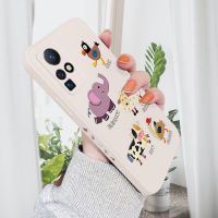 เคส Orico สำหรับ Infinix Zero 5G Zero X Zero X Neo Zero X Pro Dupid และน้อยน่ารักสัตว์โง่ๆรูปแบบขอบสี่เหลี่ยมปลอกซิลิโคนน้ำคลุมทั้งหมดเคสป้องกันกล้อง