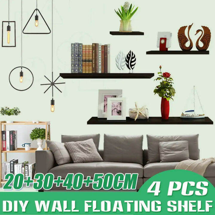 Kitchen Floating Shelves Wall Mounted Wooden Shelf Rack Decor for Room