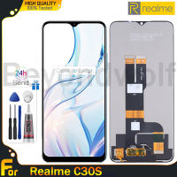 Beyondwolf หน้าจอ LCD 6.5นิ้วของแท้สำหรับ Realme C30s ชิ้นส่วนจอสัมผัสแอลซีดีของเครื่องแปลงดิจิทัล RMX3690หน้าจอ LCD อะไหล่สำหรับ C30S Realme RMX3690หน้าจอแสดงผล