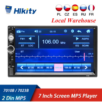 Hikity 2 Din Car Radio Tape Recorder 7 INCH Multimedia MP5 Player 12V Bluetooth Autoaudio FM Stereo Receiver ISO Power Aux Input