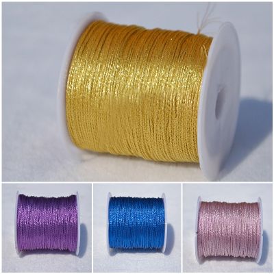 Hot Gold Silver Cord 0.2/0.4/0.6/0.8mm Nylon Cord Thread String Colorful Rope Bead Wires For DIY Handmade Braided Jewelry Making