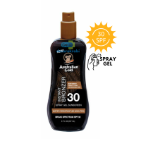 DeCarekrabi -  Australian gold sunscreen with instant Bronzer SPF 30 237 ml - Spray Gel Sunscreen ครีมกันแดด ผิวแทน สายฝอ Get Tan skin &amp; Protect -เหมาะสำหรับเที่ยวทะเล และเล่นกีฬาทางน้ำ