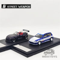 อาวุธข้างถนน SW 1:64 KANJOZOKU (Osaka Jdm)/Mazda MX5จรวดกระต่ายรถโมเดล Diecast สีม่วง