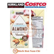 TÁCH LẺ 1 HỘP Sữa Hạnh Nhân Kirkland Organic Unsweetened Almond 946ml -